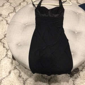 Bebe black halter cocktail dress